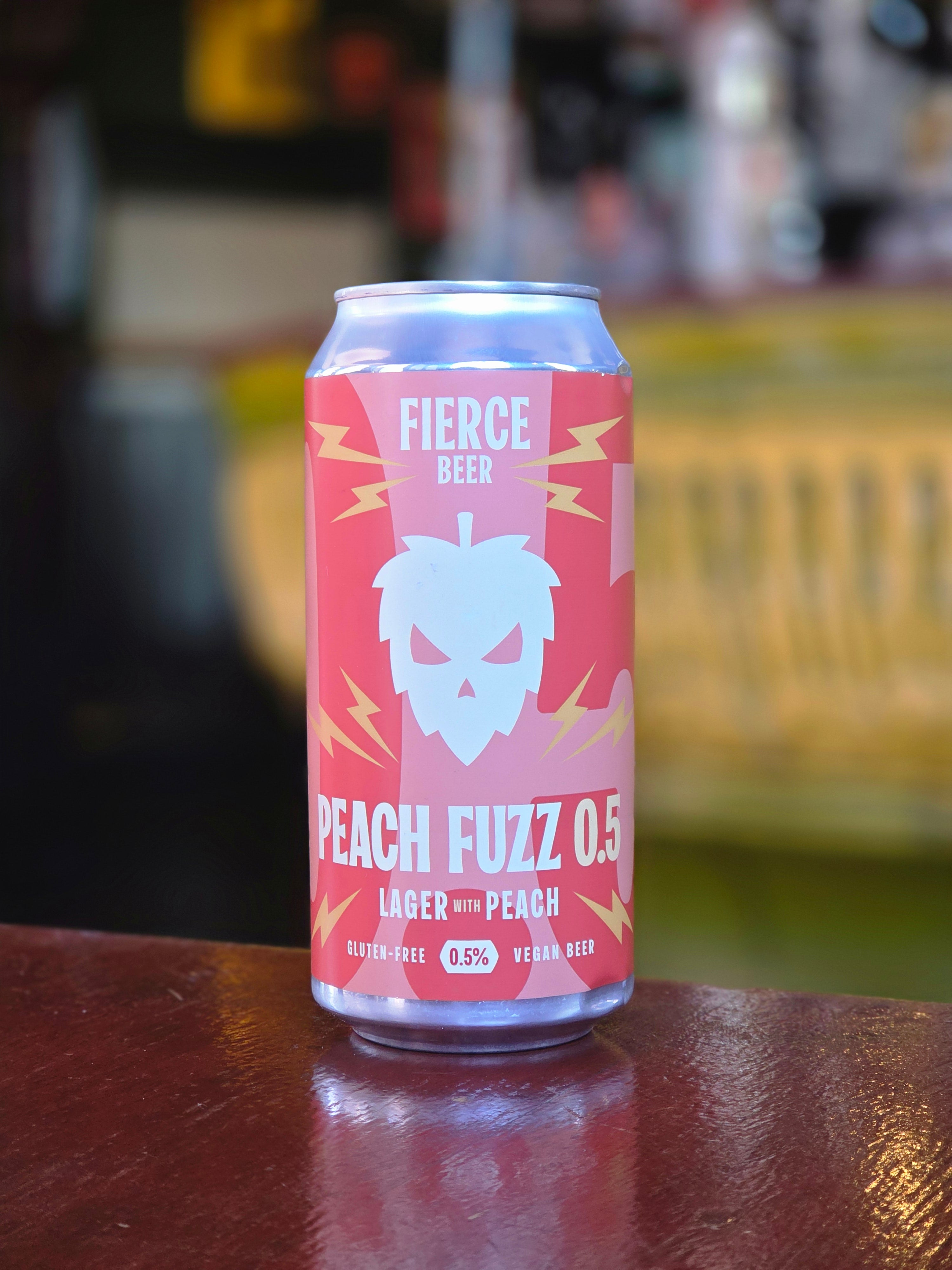 Peach Fuzz 0.5% Alcohol Free Peach Lager 440ml Can - Fierce Brewery