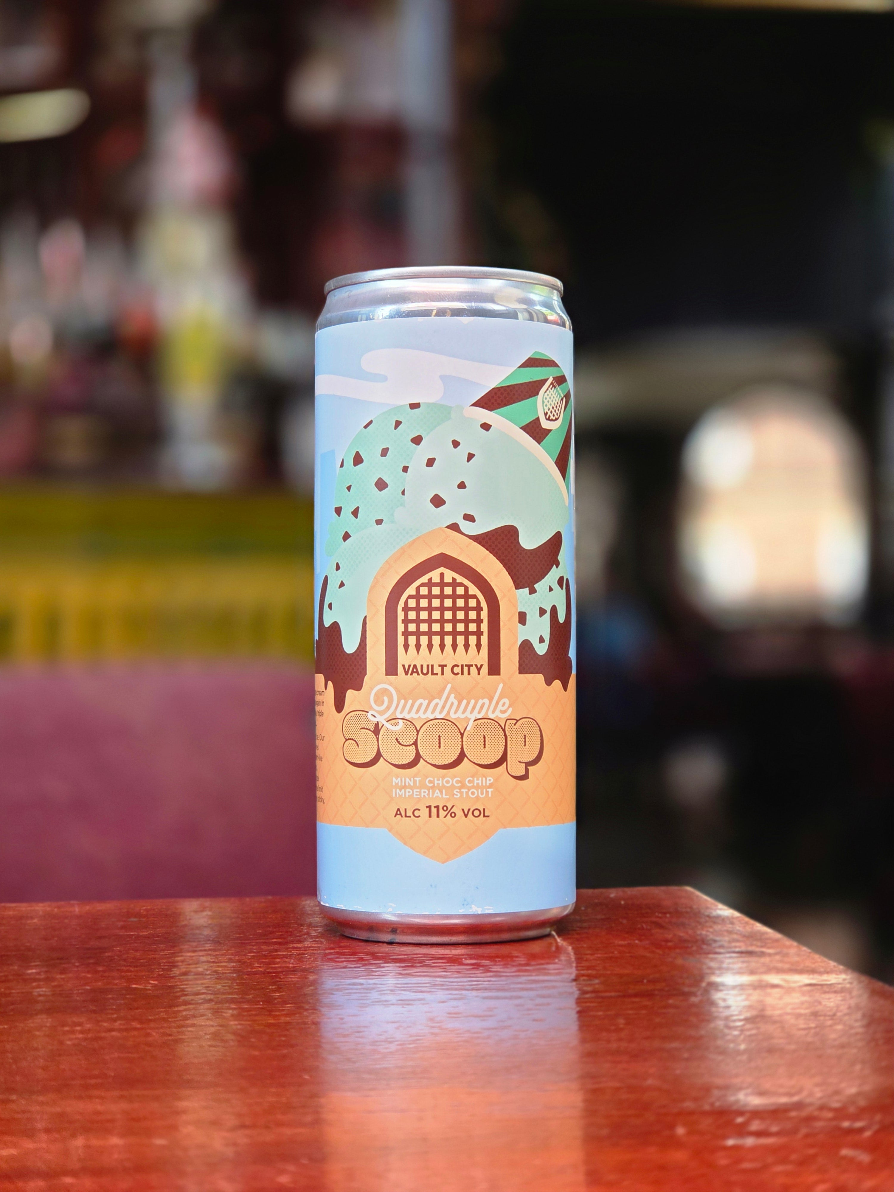 Mint Choc Chip - Quadruple Scoop 11.0% Ice Cream Imperial Stout 330ml Can - Vault City